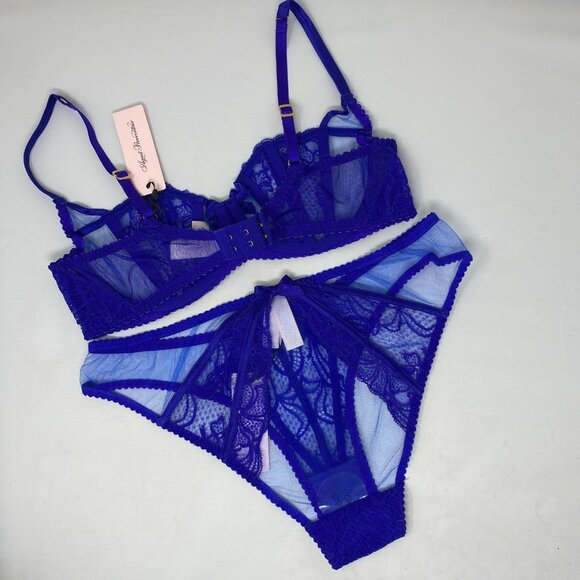 Agent Provocateur Rozlyn Cobalt Blue 36B/3 Set NWT - Picture 13 of 15